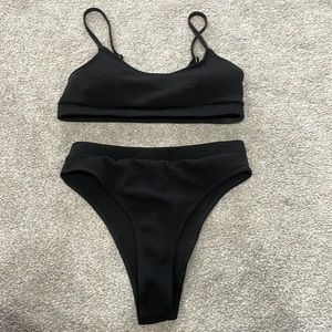 Zaful bikini size small. Black. High waisted cheeky